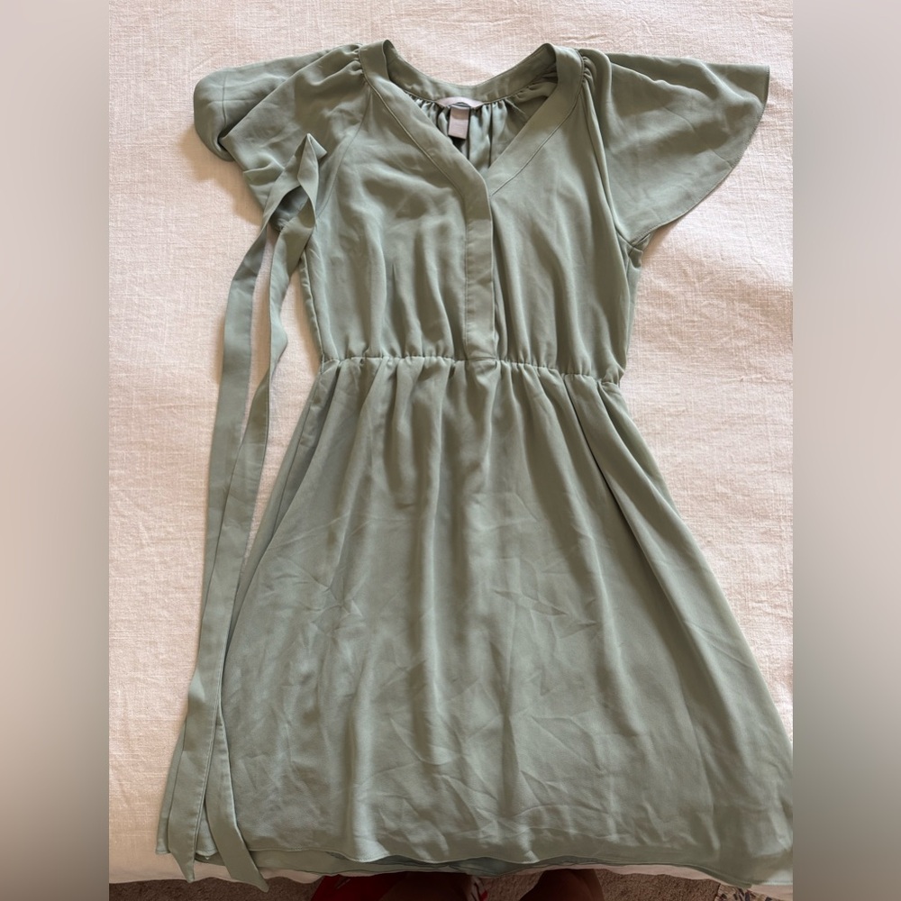 H&M Sage Green Midi Dress